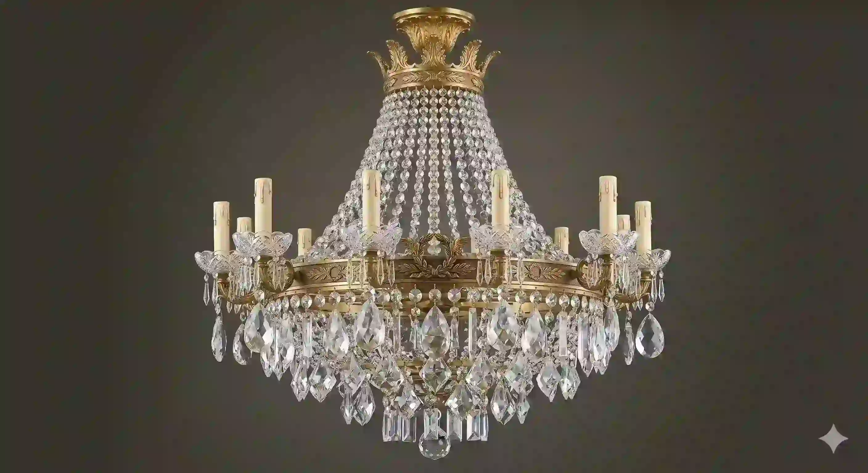 Aplique de pared dorado